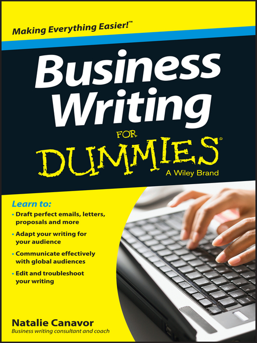 Title details for Business Writing For Dummies by Natalie Canavor - Wait list